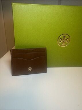Tory Burch Patent Brown Card Holder